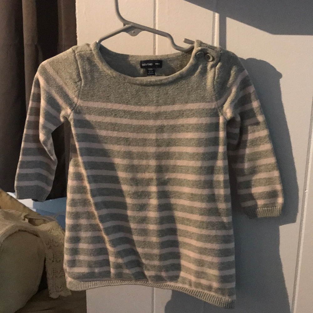 Baby Gap pink & grey sweater